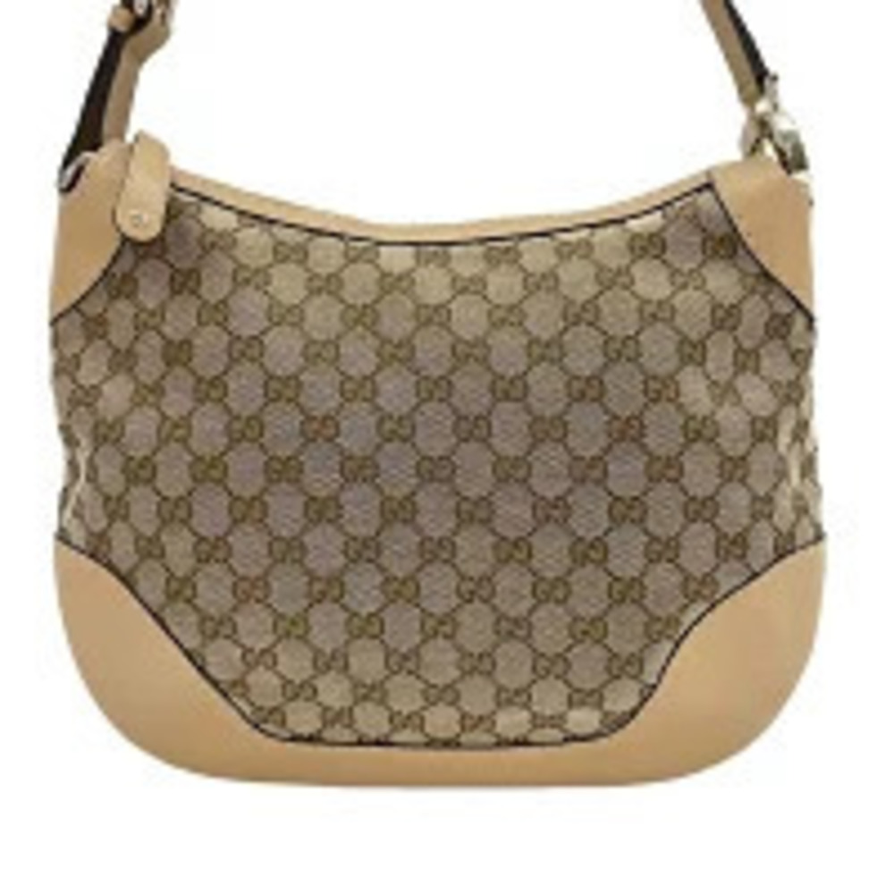 Gucci GG Canvas Shoulder Bag Beige Cream